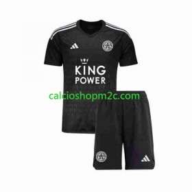 Leicester City Portiere Bambino Maglia Terza 2023/2024 Manica Corta (+ Pantaloncini)